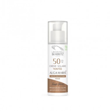 Protección solar facial color Dorado SPF 50 Laboratoires de Biarritz