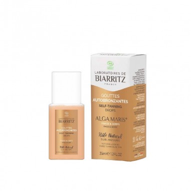 Gotas autobronceadoras de Laboratoires de Biarritz disponibles en NaturaBIO Cosmetics, tienda online de cosmética natural.