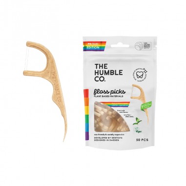 Hilo dental con mango menta-doble hilo- 50 und The Humble co.