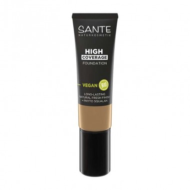 Maquillaje fluido alta cobertura 05 warm beige Sante