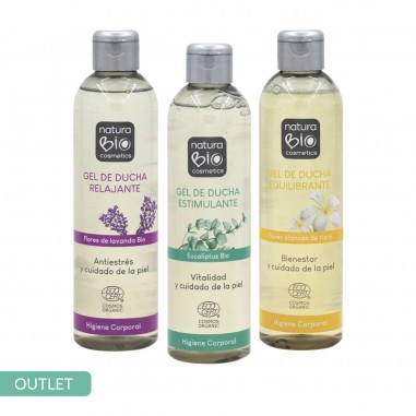 Oferta gel ducha natural Emociones NaturaBIO Cosmetics con descuento por la compra de 3 unidades