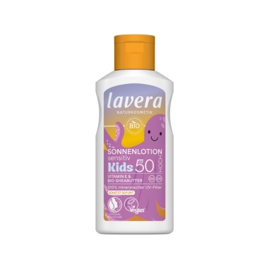 Loción solar Sensitiv Niños SPF 50+ de lavera - Protección alta para la piel delicada de los niños